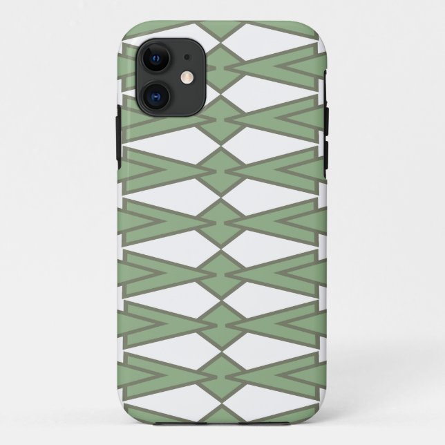 Capa Para iPhone 11 Green Bowties (Verso)