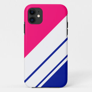 Capa Para iPhone 11 Greve de corridas brancas com Marinho brilhante de