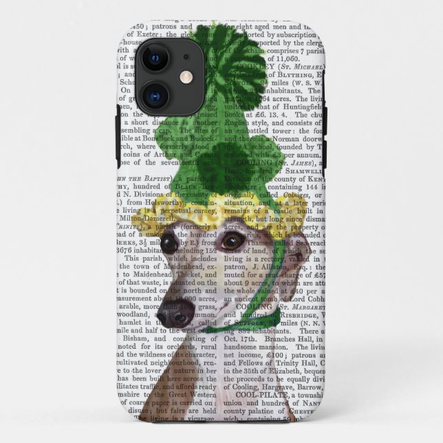 Capa Para iPhone 11 Greyhound Knit 2 Verde (Verso)