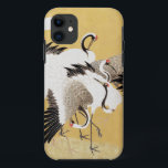 Capa Para iPhone 11 Gruas Japonesas em Bandos Vintage Pássaro Rico Clá<br><div class="desc">Esta bela imagem de pássaro é baseada na pintura vintage japonesa do século XVIII de Ishida Yutei,  representando um bando de grous. Imagem original de domínio público do Minneapolis Institute of Art.</div>