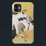 Capa Para iPhone 11 Gruas Japonesas em Bandos Vintage Pássaro Rico Clá<br><div class="desc">Esta bela imagem de pássaro é baseada na pintura vintage japonesa do século XVIII de Ishida Yutei,  representando um bando de grous. Imagem original de domínio público do Minneapolis Institute of Art.</div>