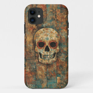 Capa Para iPhone 11 Grunge Skull Art Mobile Case
