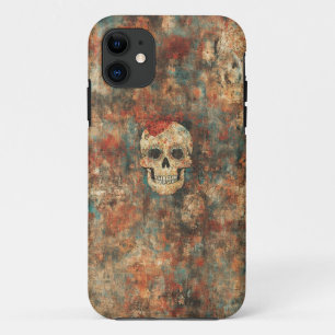 Capa Para iPhone 11 Grunge Skull Art Mobile Case