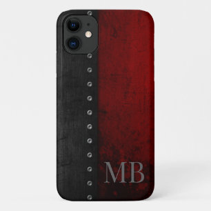 Capa Para iPhone 11 Grunge Vermelho Russo Estilista Monograma