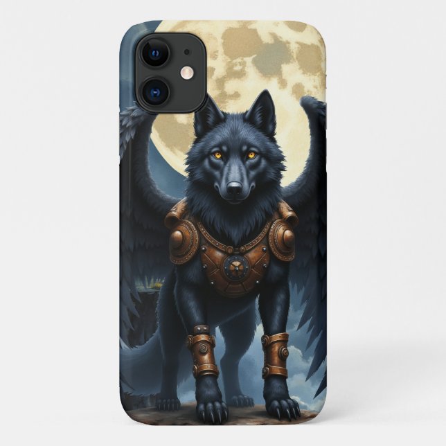 Capa Para iPhone 11 Guardião da Lua – O Lobo de Asa Preta (Verso)