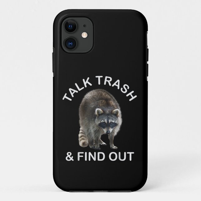Capa Para iPhone 11 Guaxinim Ridículo & Roupas de Guaxinim Falam Merda (Verso)