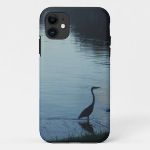 Capa Para iPhone 11 Guindaste no lago no por do sol