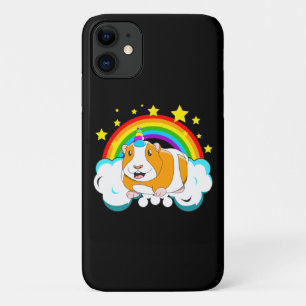 Capa Para iPhone 11 Guinicorn Guiné Pig Unicorn Arco-Íris