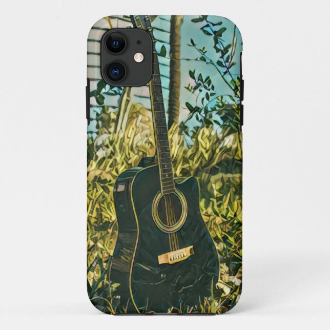 Capa Para iPhone 11 Guitar gift for guitarist (Verso)