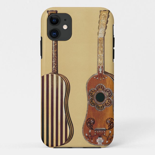 Capa Para iPhone 11 Guitarra embutida com a madrepérola, 'do Musical (Verso)