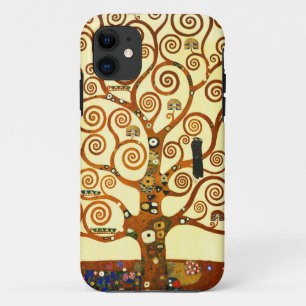 Capa Para iPhone 11 Gustav Klimt A Árvore da Vida Arte Refinada