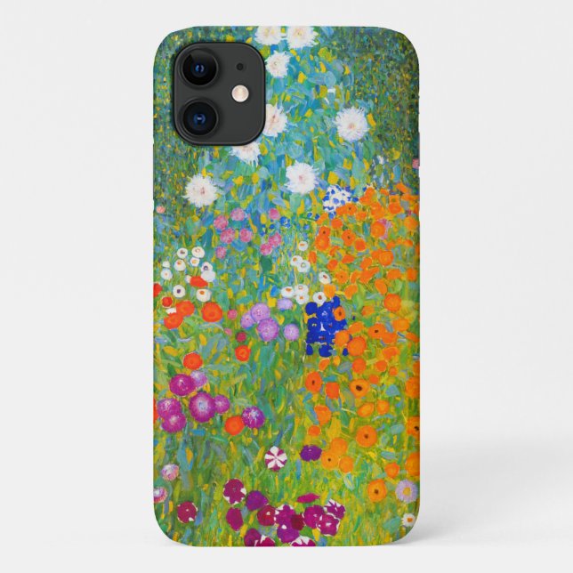 Capa Para iPhone 11 Gustav Klimt Bauerngarten Fllower Garden Fine Art (Verso)
