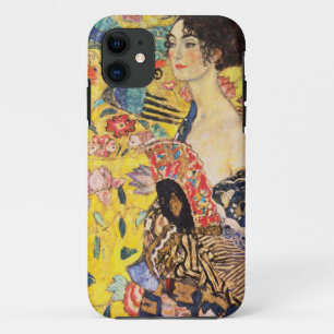 Capa Para iPhone 11 Gustav Klimt Dama Com Leque