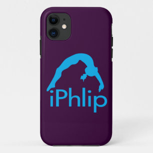 Capa Para iPhone 11 Gymnast azul da ginástica do iPhlip