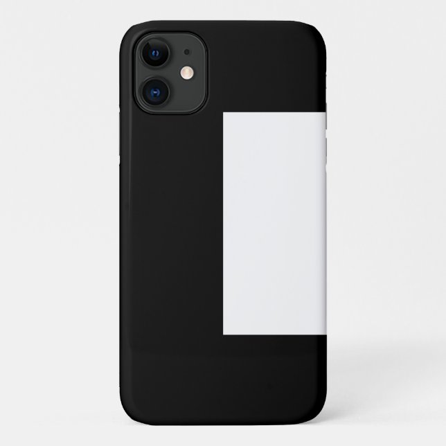 Capa Para iPhone 11 half white half black, half black half white (Verso)