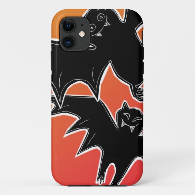 Capa Para iPhone 11 Halloween Bats (Verso)