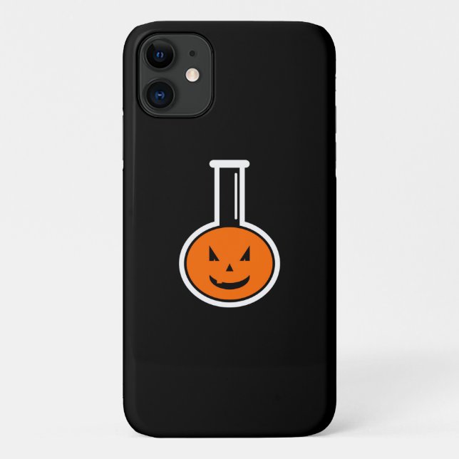 Capa Para iPhone 11 Halloween Chemistry Pumpkin iPhone 11 Case (Verso)