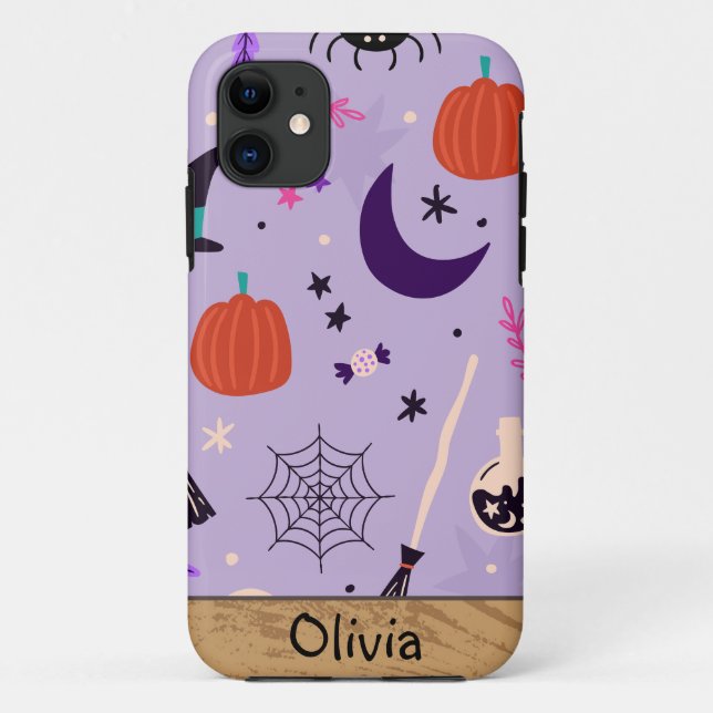 CAPA PARA iPhone 11 HALLOWEEN PERSONALIZADO NAME (Verso)