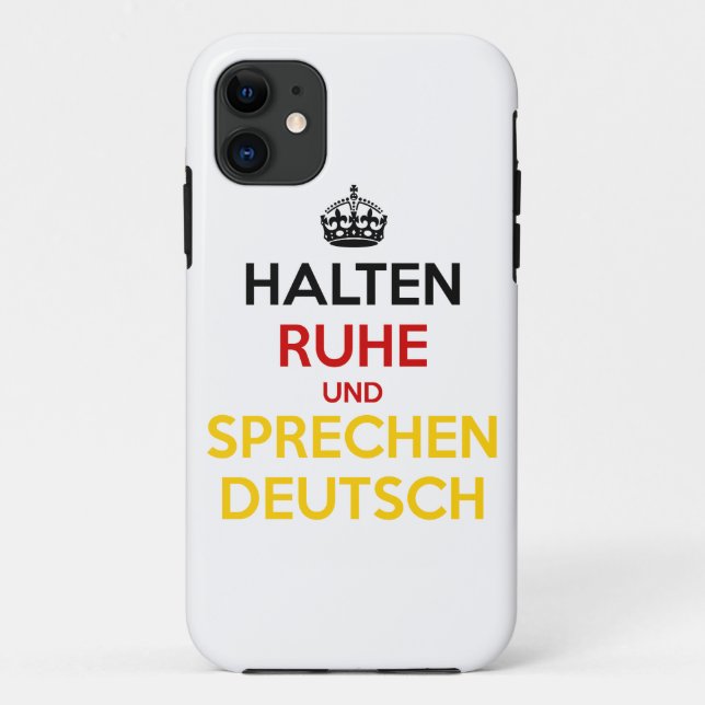 Capa Para iPhone 11 Halten Ruhe und Sprechen Deutsch (Verso)