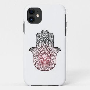 Capa Para iPhone 11 Hamsa com padrão boho