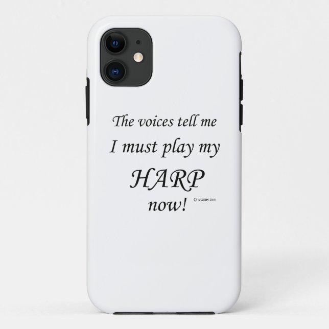 Capa Para iPhone 11 Harp Voices diz que deve jogar (Verso)