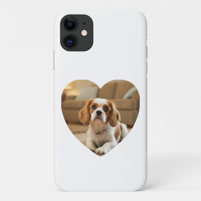 Capa Para iPhone 11 Heart-Shaped Dog Design  (Verso)