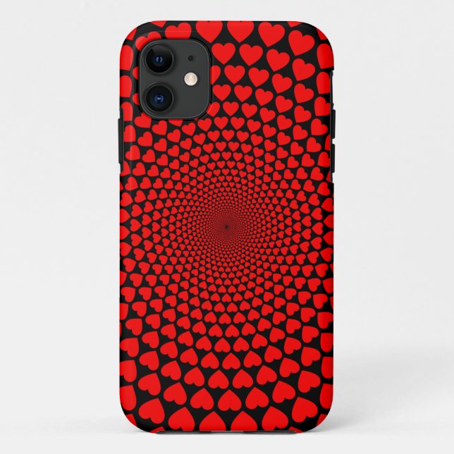 Capa Para iPhone 11 Hearts Mandala Design (Verso)