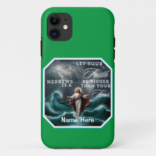Capa Para iPhone 11 Hebraico 13:6 Fé sobre o medo personalizado