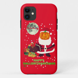 Capa Para iPhone 11 "HELITE HALLOWTHANKSMAS" presente de festa diverti