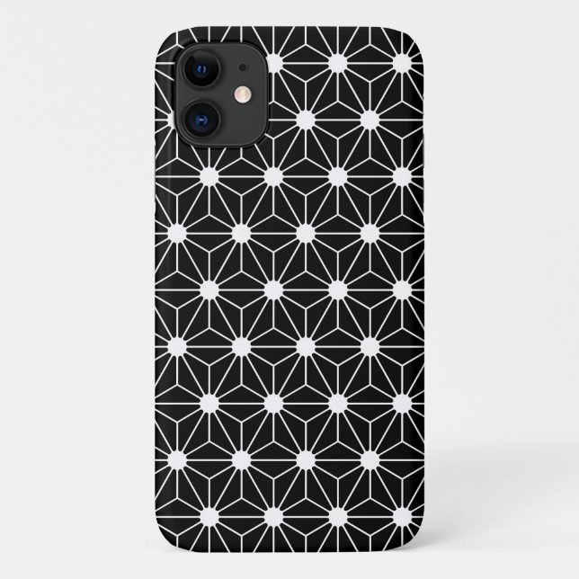 Capa Para iPhone 11 Hemp Leaf Asanoha japão padrão tradicional (Verso)