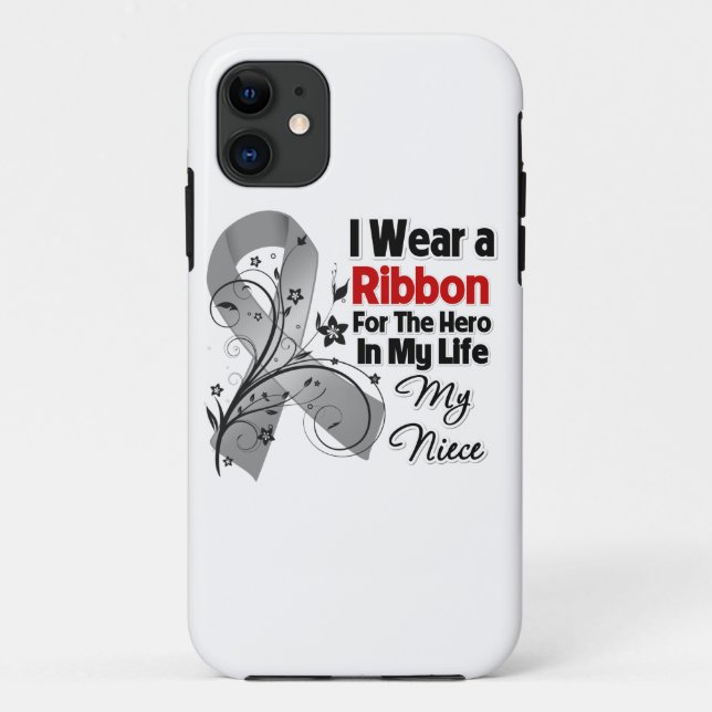 Capa Para iPhone 11 Herói da sobrinha em meu cancro cerebral da vida (Verso)