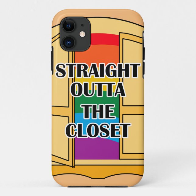 Capa Para iPhone 11 Hetero Fora Do Armário (Verso)