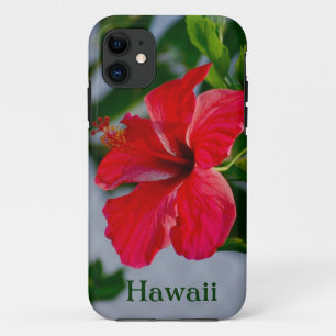 Capa Para iPhone 11 Hibiscus do vermelho de Havaí