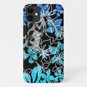 Capa Para iPhone 11 Hibiscus Hawaiian Blend Floral Blue
