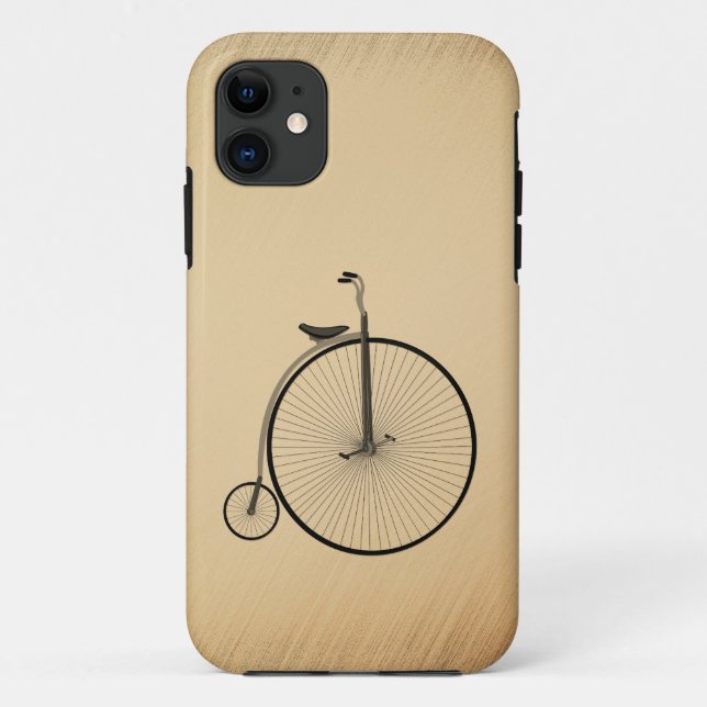 Capa Para iPhone 11 High-Wheel Antique Bicycle Rustic (Verso)