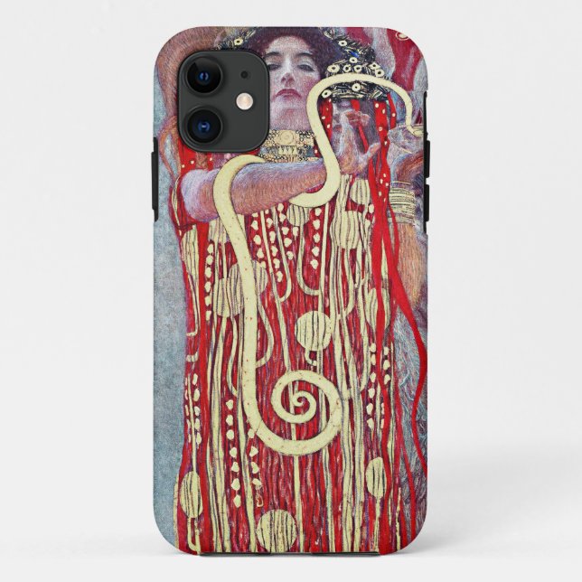 Capa Para iPhone 11 Higieia por Gustav Klimt (Verso)