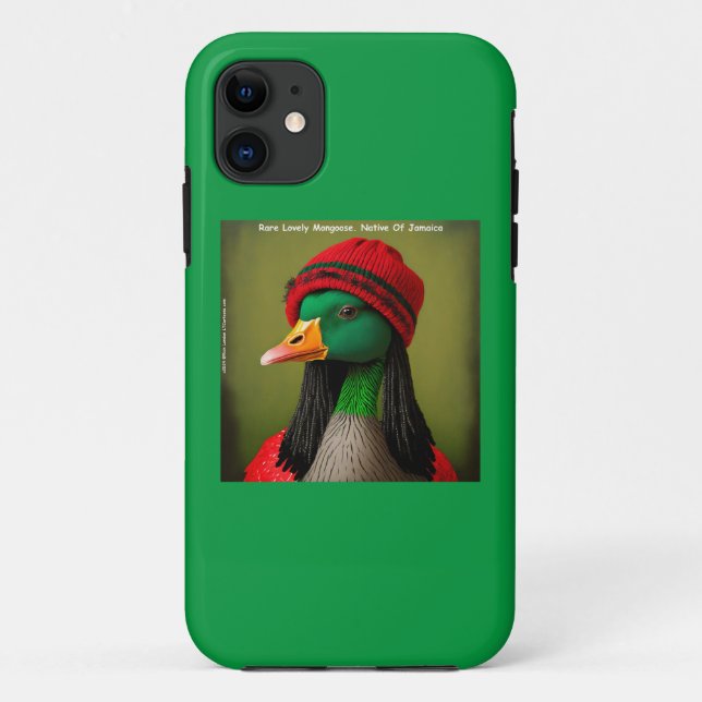 Capa Para iPhone 11 Hilário Mangusto Reggae Jamaicano Ganso Canadense (Verso)