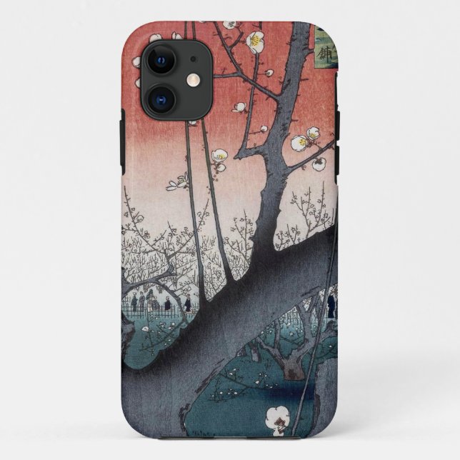 Capa Para iPhone 11 Hiroshige Prune Orchard Sun (Verso)
