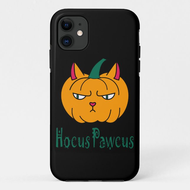 Capa Para iPhone 11 Hocus pawcus Halloween abóbora gengibre magia (Verso)