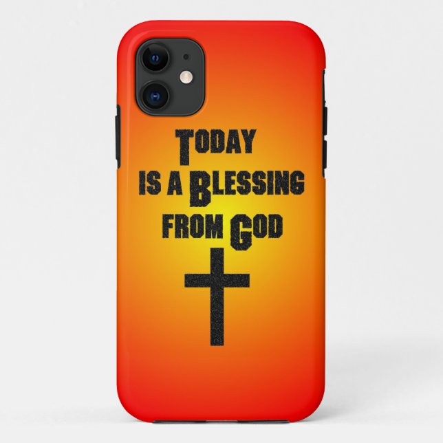 Capa Para iPhone 11 Hoje é uma bênção de Deus (Verso)