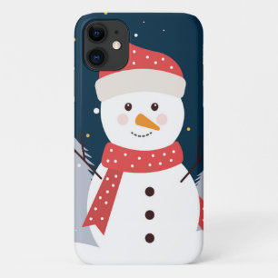 Capa Para iPhone 11 Holiday Winter Snowman