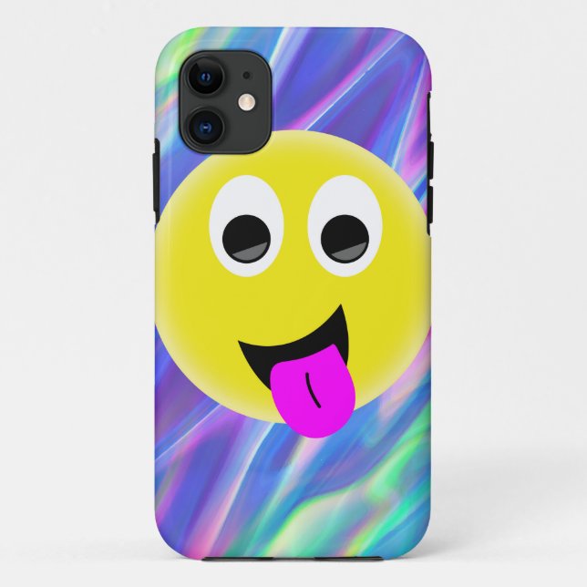 Capa Para iPhone 11 holograma de emoji (Verso)