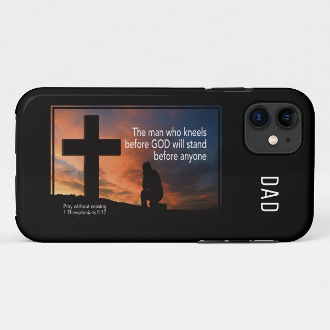 Capa Para iPhone 11 Homem de oração cristã que se aproxima de Deus (Verso (horizontal))