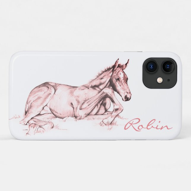 Capa Para iPhone 11 Hora de Silêncio (salmão) (Verso (horizontal))