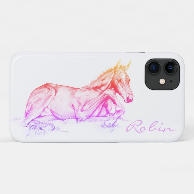 Capa Para iPhone 11 Hora silenciosa (arco-íris) (Verso (horizontal))