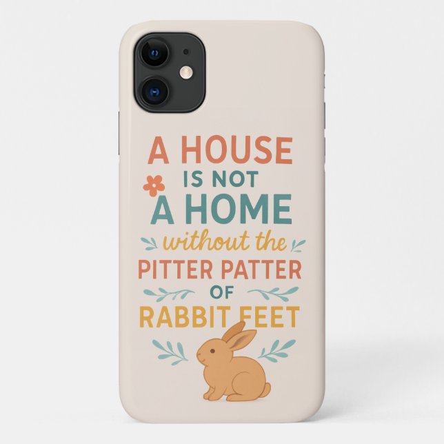 Capa Para iPhone 11 House pitter patter rabbit feet (Verso)