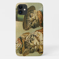Humor Vintage, Gatos de Noiva Vitoriana em Chapéus