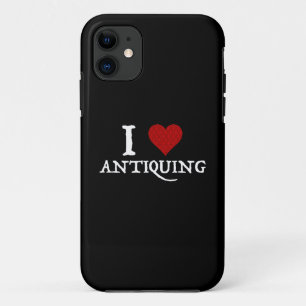 Capa Para iPhone 11 I Love (Heart) Antiquing