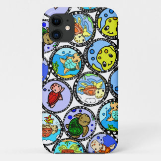 Capa Para iPhone 11 I love turtles phone case