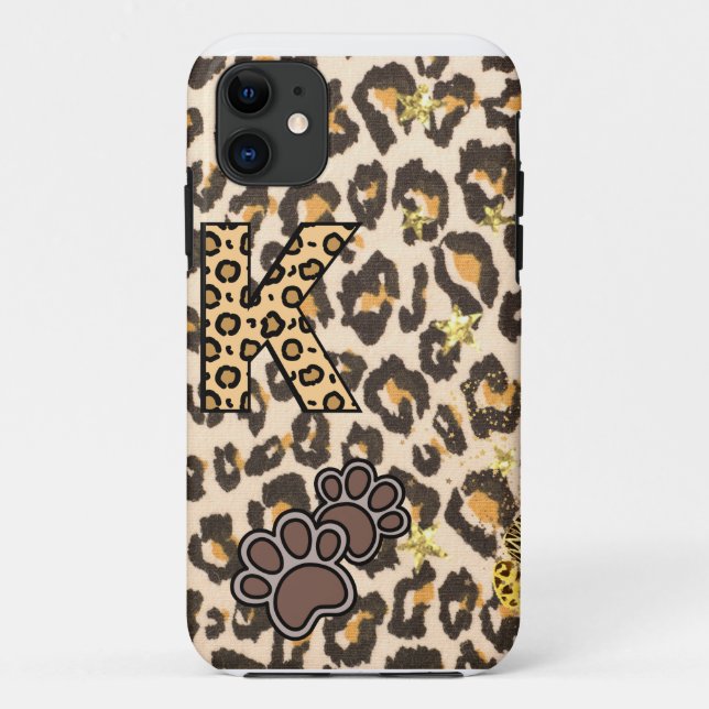 Capa Para iPhone 11 i Phone Apple iPhone 11 caso de impressão leopardo (Verso)
